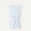 imageAmazon Essentials x Sofia Grainge Toddlers and Baby Girls Cotton Pique Short Sleeve TShirt amp Pants Play SetBlue Uneven Thin Stripe