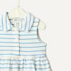 imageAmazon Essentials x Sofia Grainge Toddlers and Baby Girls Cotton Pique Sleeveless DressBlue Uneven Thin Stripe