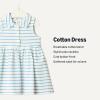 imageAmazon Essentials x Sofia Grainge Toddlers and Baby Girls Cotton Pique Sleeveless DressBlue Uneven Thin Stripe