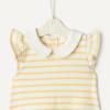 imageAmazon Essentials x Sofia Grainge Toddlers and Baby Girls Cotton Short Sleeve Blouses with Ruffles Pack of 2LemonUneven Stripe