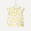 imageAmazon Essentials x Sofia Grainge Toddlers and Baby Girls Cotton Short Sleeve Blouses with Ruffles Pack of 2LemonUneven Stripe