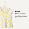 imageAmazon Essentials x Sofia Grainge Toddlers and Baby Girls Cotton Short Sleeve Blouses with Ruffles Pack of 2LemonUneven Stripe