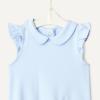 imageAmazon Essentials x Sofia Grainge Toddlers and Baby Girls Cotton Short Sleeve Blouses with Ruffles Pack of 2Light BlueBouquets