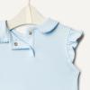 imageAmazon Essentials x Sofia Grainge Toddlers and Baby Girls Cotton Short Sleeve Blouses with Ruffles Pack of 2Light BlueStripe