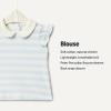 imageAmazon Essentials x Sofia Grainge Toddlers and Baby Girls Cotton Short Sleeve Blouses with Ruffles Pack of 2Light BlueStripe