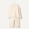 imageAmazon Essentials x Sofia Grainge Toddlers and Baby Girls French Terry Sweatshirt Pant and Top SetIvory