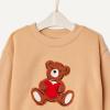 imageAmazon Essentials x Sofia Grainge Toddlers and Baby Girls French Terry Sweatshirt Pant and Top SetLight Camel Big Bear Heart