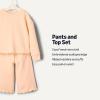 imageAmazon Essentials x Sofia Grainge Toddlers and Baby Girls French Terry Sweatshirt Pant and Top SetPale Peach