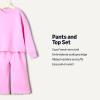 imageAmazon Essentials x Sofia Grainge Toddlers and Baby Girls French Terry Sweatshirt Pant and Top SetPink