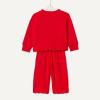 imageAmazon Essentials x Sofia Grainge Toddlers and Baby Girls French Terry Sweatshirt Pant and Top SetRed
