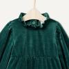 imageAmazon Essentials x Sofia Grainge Toddlers and Baby Girls Long Sleeve Velour Corduroy DressDark Green