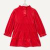 imageAmazon Essentials x Sofia Grainge Toddlers and Baby Girls Long Sleeve Velour Corduroy DressRed