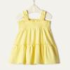 imageAmazon Essentials x Sofia Grainge Toddlers and Baby Girls Smocked Cotton DressLight Yellow