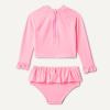 imageAmazon Essentials x Sofia Grainge Toddlers and Baby Girls TwoPiece Long Sleeve Rashguard Set MultipacksCandy Pink