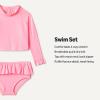 imageAmazon Essentials x Sofia Grainge Toddlers and Baby Girls TwoPiece Long Sleeve Rashguard Set MultipacksCandy Pink