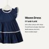 imageAmazon Essentials x Sofia Grainge Toddlers and Baby Girls Woven Cotton Sateen Fit amp Flare Casual DressNavy