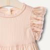 imageAmazon Essentials x Sofia Grainge Toddlers and Baby Girls Woven Cotton Sateen Fit amp Flare Casual DressPeach Classic Stripe