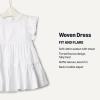 imageAmazon Essentials x Sofia Grainge Toddlers and Baby Girls Woven Cotton Sateen Fit amp Flare Casual DressWhite