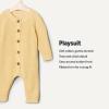 imageAmazon Essentials x Sofia Grainge Unisex Babies Cotton Knit PlaysuitButter Yellow