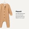imageAmazon Essentials x Sofia Grainge Unisex Babies Cotton Knit PlaysuitLight Camel