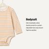 imageAmazon Essentials x Sofia Grainge Unisex Babies Cotton Long Sleeve Crew Neck BodysuitIvoryLight CamelStripe