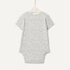 imageAmazon Essentials x Sofia Grainge Unisex Babies Short Sleeve Crewneck BodysuitDark GreenSheepStripe