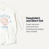 imageAmazon Essentials x Sofia Grainge Unisex Babies Toddlers and Kids Sweatshirt and Shorts French Terry Play SetIvory Marine Club