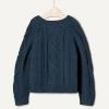 imageAmazon Essentials x Sofia Grainge Unisex Toddlers and Babies Cable Knit Fisherman Cardigan SweaterDark Navy