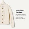 imageAmazon Essentials x Sofia Grainge Unisex Toddlers and Babies Cable Knit Fisherman Cardigan SweaterIvory