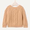 imageAmazon Essentials x Sofia Grainge Unisex Toddlers and Babies Cable Knit Fisherman Cardigan SweaterLight Camel