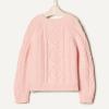 imageAmazon Essentials x Sofia Grainge Unisex Toddlers and Babies Cable Knit Fisherman Cardigan SweaterLight Pink