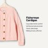 imageAmazon Essentials x Sofia Grainge Unisex Toddlers and Babies Cable Knit Fisherman Cardigan SweaterLight Pink