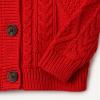 imageAmazon Essentials x Sofia Grainge Unisex Toddlers and Babies Cable Knit Fisherman Cardigan SweaterRed