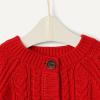 imageAmazon Essentials x Sofia Grainge Unisex Toddlers and Babies Cable Knit Fisherman Cardigan SweaterRed