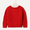 imageAmazon Essentials x Sofia Grainge Unisex Toddlers and Babies Cable Knit Fisherman Cardigan SweaterRed