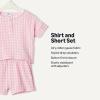 imageAmazon Essentials x Sofia Grainge Unisex Toddlers and Babies Cotton Gauze Shirt amp Shorts Play SetPink Gingham