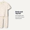 imageAmazon Essentials x Sofia Grainge Unisex Toddlers and Babies Cotton Knit Short Sleeve Shirt amp Pants SetIvory Little Bunnies