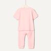 imageAmazon Essentials x Sofia Grainge Unisex Toddlers and Babies Cotton Knit Short Sleeve Shirt amp Pants SetPink