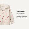 imageAmazon Essentials x Sofia Grainge Unisex Toddlers and Babies French Terry Zip Hoodie SweatshirtIvory Red Hearts