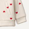 imageAmazon Essentials x Sofia Grainge Unisex Toddlers and Babies French Terry Zip Hoodie SweatshirtIvory Red Hearts