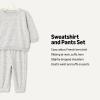 imageAmazon Essentials x Sofia Grainge Unisex Toddlers and Babies Sweatshirt amp Sweatpant SetDove Grey Sheep