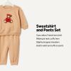 imageAmazon Essentials x Sofia Grainge Unisex Toddlers and Babies Sweatshirt amp Sweatpant SetLight Camel Big Bear Heart