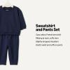 imageAmazon Essentials x Sofia Grainge Unisex Toddlers and Babies Sweatshirt amp Sweatpant SetNavy