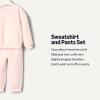 imageAmazon Essentials x Sofia Grainge Unisex Toddlers and Babies Sweatshirt amp Sweatpant SetPale Pink
