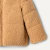 imageAmazon Essentials x Sofia Grainge Unisex Toddlers and Babies Teddy Puffer Jacket Winter Coat Fleece LinedCamel