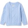 imageAmazon Essentials x Sofia Grainge Babies Toddlers and Boys Cable Crewneck SweaterLight Blue