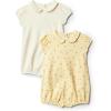 imageAmazon Essentials x Sofia Grainge Baby Girls Cotton Short Sleeve Romper with Peter Pan CollarDitsy FlowerIvory