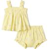 imageAmazon Essentials x Sofia Grainge Baby Girls Cotton Sleeveless Shirt and Shorts Play SetLight Yellow Ice Cream