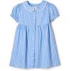 imageAmazon Essentials x Sofia Grainge Toddler and Baby Girls Cotton Sateen Dress with CollarBlue White Stripe
