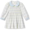 Ivory Light Blue Simple Plaid